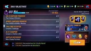 Daily Objective glitch finally fixed... and compensation! - MARVEL Strike Force MSF