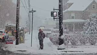 First Lake Effect Snow of the Season - Ohio / Pennsylvania - Halloween Night 2023