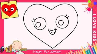 Disegni di cuori FACILI per bambini | Come disegnare un cuore passo per passo 1