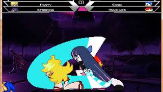 TheSawamen MUGEN Fights - Panty (me) & Stocking VS Sonic & Knuckles