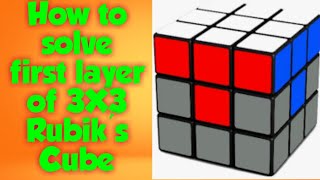 Easiest way to Solve the first layer of 3 by 3 Rubik's Cube