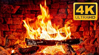 Warm & Cozy Christmas Fireplace Ambience 🔥 Relaxing Fireplace Crackling Sounds 3 Hours (4K UHD)