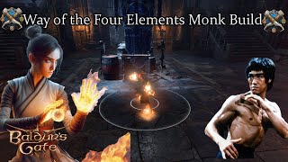 Four Element Monk Build Fiery Bruce Lee Variant Bg3