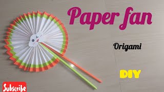 Paper fan making | Origami |Hath pankha fan banana sikho #diy #craft #origami #diycraft