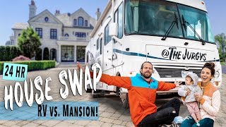 We're MOVING into a Mansion! HOUSE SWAP for 24 HOURS from Tiny Home