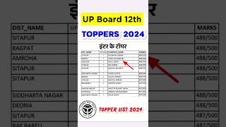 Up board 12th Topper list 2024 | UP board inter topper 2024 list #shortsfeed #shorts #up_board