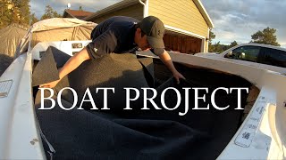 Boat Project 03 - Undercoating the Interior and NEW carpet! - 1969 Fiberform