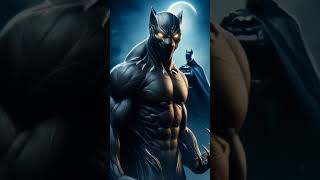 Incredible fusion|| Ai creates Black panther-Batman hybrid#aicreations #ytshorts#hybridcreature#fyp