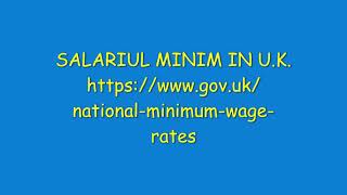 SALARIUL MINIM IN UK