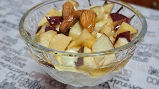 Yogurt with honey 🍯and fruits 🍎🍌SUBTITLES BELOW VIDEO #healthydesserts #honey #μέλι #υγιεινηδιατροφη