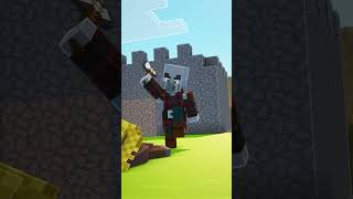 Minecraft But Iron Golem Defends Village! #shorts