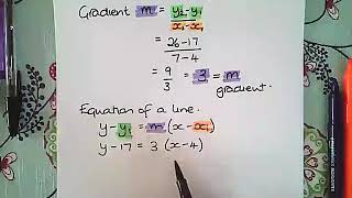 equation of a line through two points