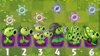 Pvz 2 Gameplay - Which Pea Defeat Team Brickhead Zombie Team With 5 Plant Food ？