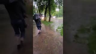 Калуш у воді,  повінь 20.05.2019.  Район Будівельника