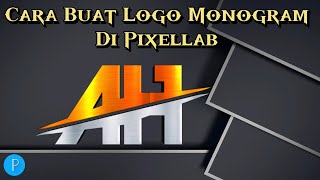 Cara membuat logo monogram dua huruf inisal AH di pixellab | Tutorial pixellab