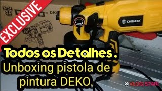 Pistola Elétrica para Pintura DEKO HVPL 550W. " Pulverizadora C/ 3 Bicos" #DIY