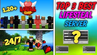 top 3 best lifesteal smp 😱 server for Minecraft pocket edition 1.20+ | free to join 24/7 online smp