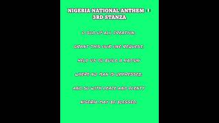 New Nigeria🇳🇬National Anthem 1st Stanza #youtubeshorts  #newnigerianationalanthem #nationalanthem