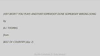 Hey Won t You Play  Another Somebody Done Somebody Wrong Song