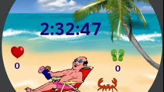 Relaxing On the Beach With A Cold Drink Animated Watch Face