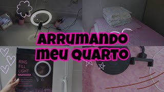 ✨️ARRUMANDO MEU QUARTO/ MOSTRANDO MINHA RING LIGHT NOVA ✨️