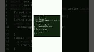 Digital Watch Program in Java #shorts