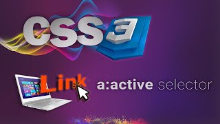 CSS for beginners 66:  active link selector | ADD STYLES TO LINK ON CLICK