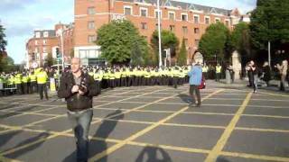 Garda presence at Christchurch protecting Queen Lizzy and guests at State Dinner in Dublin Castle