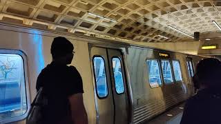 Washington Metro train at L'Enfant Plaza station, 8/31/21