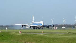 Aankomst Air Bridge Boeing 747-8  Schiphol