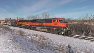 Trains Around the Twin Cities in the winter