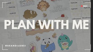 Plan With Me | B6 Owl Paper Journal | Thanksgiving 2024