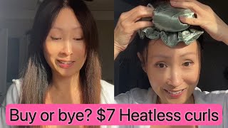 Buy or Bye? Trying out $7 Heatless Curls (results included)