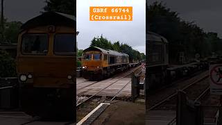 GBRf 66744 (Crossrail) Passing Trimley station 25/5/24 #trimley #gbrf #class66 #railway #train