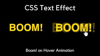 CSS Text Animation Effect - BOOM!