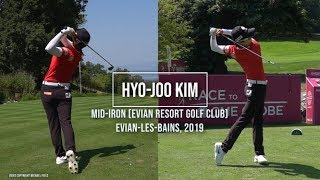 Hyo Joo Kim Golf Swing Mid Iron (DTL & FO), Evian Championship, Evian-les-Bains, July 2019.