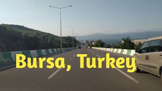 very beautiful road and view of Bursa, Turkey