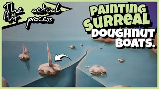 I paint a boat doughnut | ART PROCESS | 'Watching the Boats Sail Past'