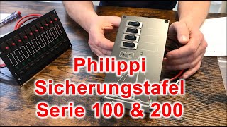 12V Schalttafel mit Sicherungen: Philippi STV100 & STV200 Stromkreisverteiler von Busse Yachtshop