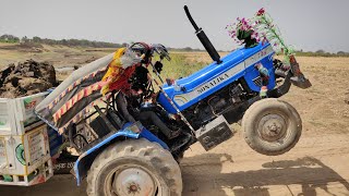 Sonalika di 740 Power on fully mud LOADED TROLLY