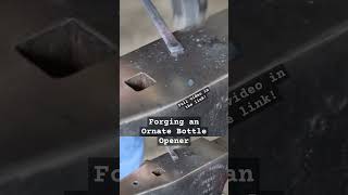 Punching a Hole for a Bottle Opener #tools #diy #steel #metalwork #blacksmith #hammer #anvil #forge