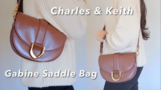 Charles & Keith Gabine Saddle Bag (Dark Brown) unboxing & review