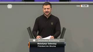 Präsident Selenskyj spricht im Deutschen Bundestag