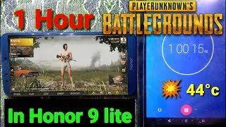 1 Hour PUBG Mobile in honor 9 lite | heating test battery drop test | by #technomit