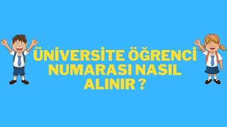 AFYON KOCATEPE ÜNİVERSİTESİ ÖĞRENCİ NUMARASI NASIL ALINIR ? #yök