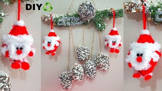 2 Easy Christmas Decoration Craft ideas with Pine cone  and Egg carton - Amazing Tips and trick