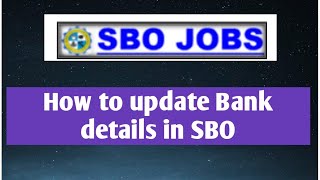 how to update Bank details in sbo