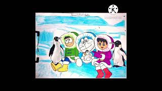 Doremon,nobita and shizuka painting #artwork #viral #viralart #viralshorts #doremon #nobitashizuka