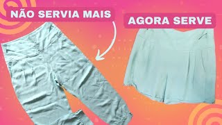 Como transformar calça que não serve mais em shorts confortável - Passo a passo