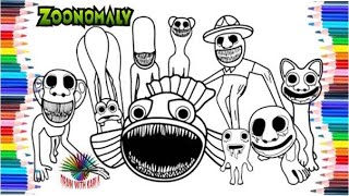 ZOONOMLY NEW COLORING PAGES / How To Color Bosses and Monsters from Zoonomaly 2 / NCS MUSIC